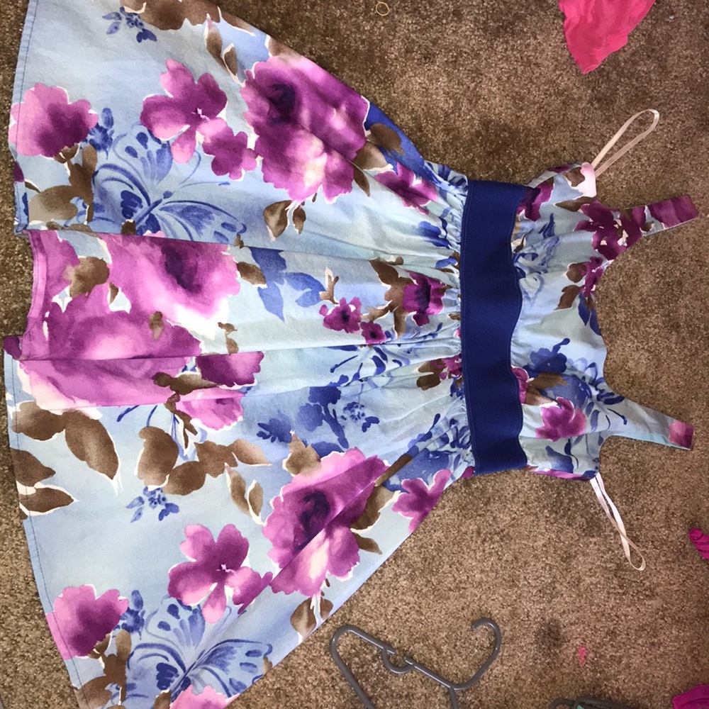 Blue floral dress